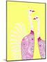 Ostrich Girls-null-Mounted Giclee Print