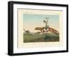 Ostrich Hunting-null-Framed Giclee Print