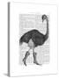 Ostrich in Boots-Fab Funky-Stretched Canvas