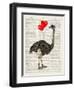 Ostrich In Love-Christopher James-Framed Art Print