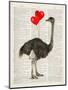 Ostrich In Love-Christopher James-Mounted Art Print