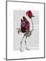 Ostrich Skeleton-Fab Funky-Mounted Art Print