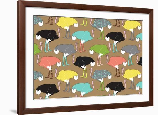 Ostrich Socks-Joanne Paynter Design-Framed Giclee Print