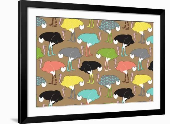 Ostrich Socks-Joanne Paynter Design-Framed Giclee Print