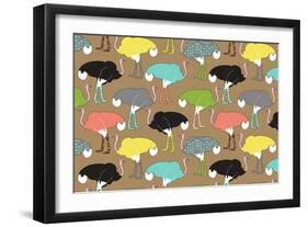 Ostrich Socks-Joanne Paynter Design-Framed Giclee Print