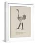 Ostrich Wearing Boots From a Collection Of Poems and Songs by Edward Lear-Edward Lear-Framed Giclee Print