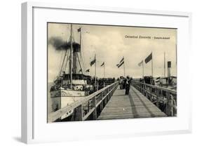 Ostseebad Zinnowitz, Dampfer Freia, Matrosen-null-Framed Giclee Print