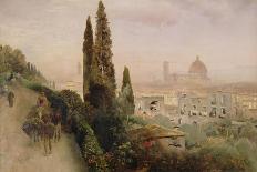 The Monastery Garden, after 1857-Oswald Achenbach-Framed Giclee Print