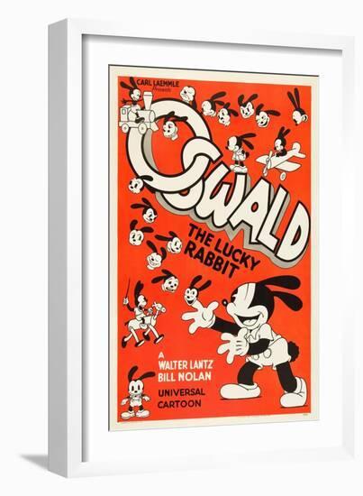 OSWALD THE LUCKY RABBIT, Oswald The Lucky Rabbit, 1935.-null-Framed Art Print