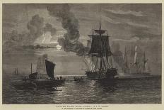 Russian Frigate on Fire in Sebastopol Harbour-Oswald Walters Brierly-Giclee Print