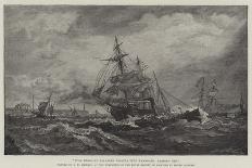 Russian Frigate on Fire in Sebastopol Harbour-Oswald Walters Brierly-Giclee Print