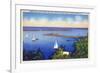 Oswego, New York - Lake Ontario View near NY State Naval Militia Grounds-Lantern Press-Framed Art Print