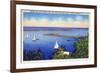 Oswego, New York - Lake Ontario View near NY State Naval Militia Grounds-Lantern Press-Framed Art Print