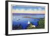 Oswego, New York - Lake Ontario View near NY State Naval Militia Grounds-Lantern Press-Framed Art Print