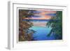 Oswego, New York - Old Fort Ontario Sunset View of Lake Ontario-Lantern Press-Framed Art Print