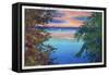 Oswego, New York - Old Fort Ontario Sunset View of Lake Ontario-Lantern Press-Framed Stretched Canvas