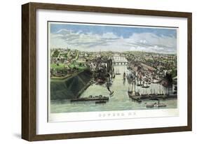 Oswego, New York - Panoramic Map-Lantern Press-Framed Art Print