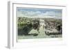 Oswego, New York - Panoramic Map-Lantern Press-Framed Art Print