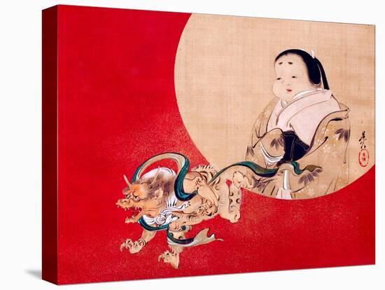 Otafuku and Demon-Zeshin Shibata-Stretched Canvas