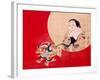 Otafuku and Demon-Zeshin Shibata-Framed Giclee Print