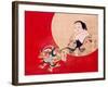 Otafuku and Demon-Zeshin Shibata-Framed Giclee Print