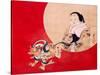 Otafuku and Demon-Zeshin Shibata-Stretched Canvas