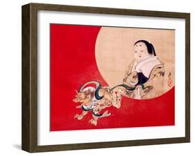 Otafuku and Demon-Zeshin Shibata-Framed Giclee Print