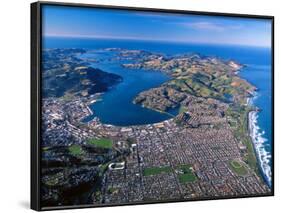 Otago Harbor and Otago Peninsula, Dunedin City, New Zealand-David Wall-Framed Photographic Print