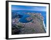 Otago Harbor and Otago Peninsula, Dunedin City, New Zealand-David Wall-Framed Photographic Print