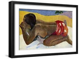 Otahi (Alon), 1893-Paul Gauguin-Framed Premium Giclee Print