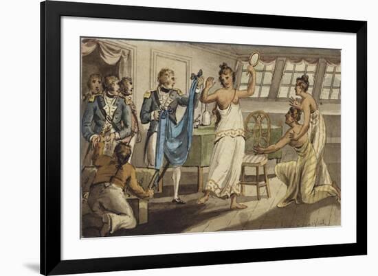 Otahitiano, Illustration from 'The Voyages of Captain Cook'-Isaac Robert Cruikshank-Framed Giclee Print