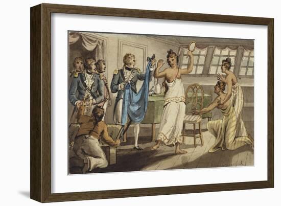 Otahitiano, Illustration from 'The Voyages of Captain Cook'-Isaac Robert Cruikshank-Framed Giclee Print