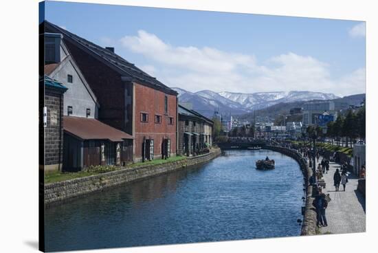 Otaru canal, Otaru, Hokkaido, Japan, Asia-Michael Runkel-Stretched Canvas