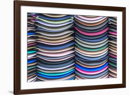 Otavalo Market, Hats Stall, Imbabura Province, Ecuador, South America-Gabrielle and Michael Therin-Weise-Framed Photographic Print