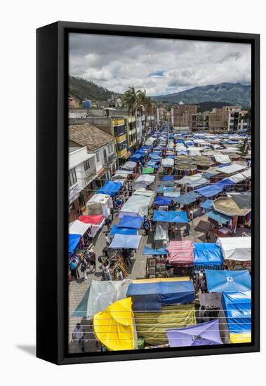 Otavalo Market, Imbabura Province, Ecuador, South America-Gabrielle and Michael Therin-Weise-Framed Stretched Canvas