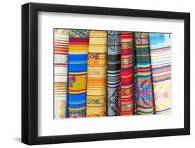 Otavalo Market, Traditional Colourful Textiles, Imbabura Province, Ecuador, South America-Gabrielle and Michael Therin-Weise-Framed Photographic Print