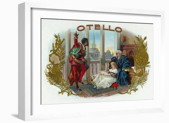 Otello Brand Cigar Box Label, Opera by Verdi based on Shakespeare's Othello-Lantern Press-Framed Art Print