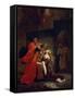 Othello, Act I, Scene 3: Desdemona at the Feet of Her Father, 1852 (Oil on Canvas)-Ferdinand Victor Eugene Delacroix-Framed Stretched Canvas