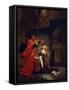 Othello, Act I, Scene 3: Desdemona at the Feet of Her Father, 1852 (Oil on Canvas)-Ferdinand Victor Eugene Delacroix-Framed Stretched Canvas