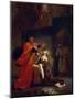Othello, Act I, Scene 3: Desdemona at the Feet of Her Father, 1852 (Oil on Canvas)-Ferdinand Victor Eugene Delacroix-Mounted Giclee Print