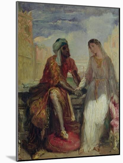 Othello and Desdemona in Venice, 1850-Theodore Chasseriau-Mounted Giclee Print