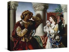 Othello and Desdemona-Daniel Maclise-Stretched Canvas