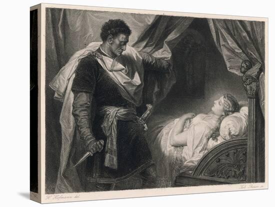 Othello Approaches the Sleeping Desdemona-Heinrich Hofmann-Stretched Canvas