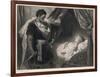 Othello Approaches the Sleeping Desdemona-Heinrich Hofmann-Framed Art Print