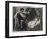 Othello Approaches the Sleeping Desdemona-Heinrich Hofmann-Framed Art Print