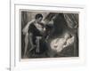 Othello Approaches the Sleeping Desdemona-Heinrich Hofmann-Framed Art Print