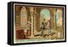 Othello Overhears Iago and Cassio-null-Framed Stretched Canvas