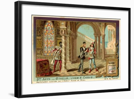 Othello Overhears Iago and Cassio-null-Framed Giclee Print