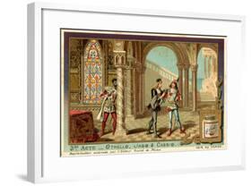 Othello Overhears Iago and Cassio-null-Framed Giclee Print