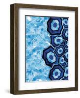 Other Half Of Blue White Agates-Jace Grey-Framed Art Print